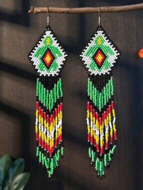 Vibrant Handmade Beaded Earrings